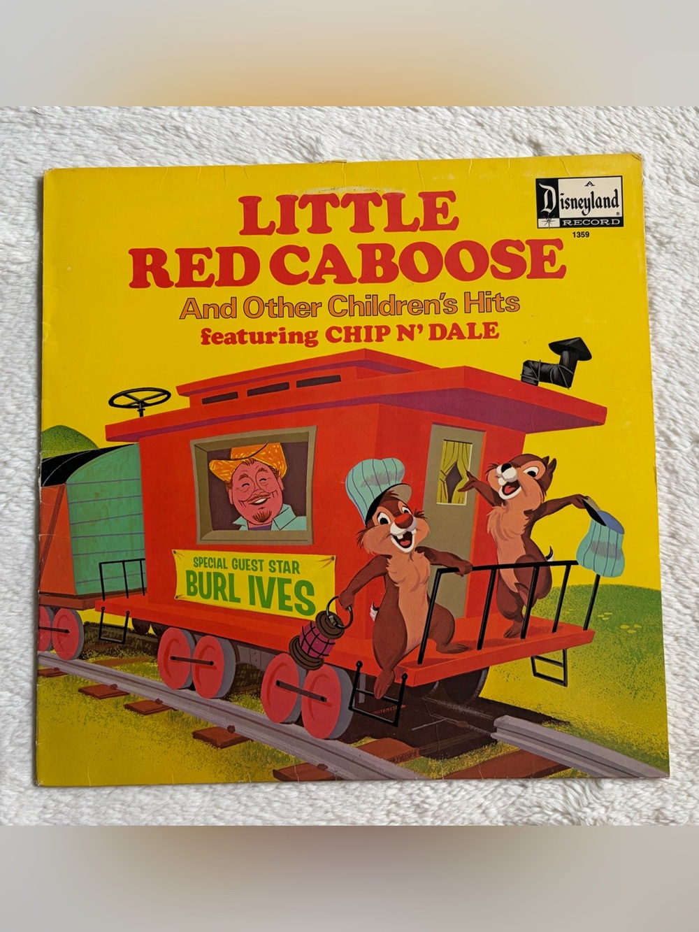 Vintage 1974 Disney Record- Little Red Caboose featuring Chip n' Dale